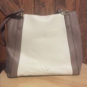 Kate Spade Cream and Brown Shoulder Bag